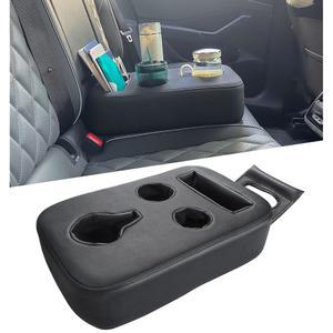 신반호 자동차 컵 홀더, 뒷좌석 PU 가죽 소파 침대 홀더 익스펜더 트레이, 보트 트럭용 정리함, 미니밴, SUV, RV, 차량, 음료, 리모컨, 스낵 보관함