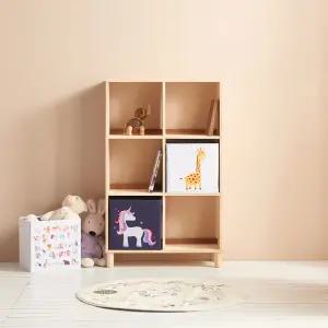 [우아미가구]오빈 고무나무 원목 수납책장 3단6칸