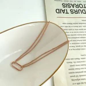 라운드 민자 스틱 두줄 팔찌18k화이트골드17.5cm