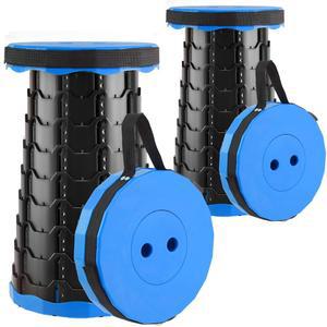 도세노 업그레이드 접이식 의자 두꺼운 2종 세트, 휴대용 의자, 낚시, 하이킹 투어, 바비큐, 파티, 야외 활동을 위한 의자(블루)