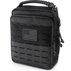 WYNEX 전술 몰 관리 파우치, 유틸리티 EDC 파우치 정리함 모듈형 도구 이중 레이어 디자인 의료용 EMT 부착 백 대용량, 탄성 웨빙 삽입 패널 포함