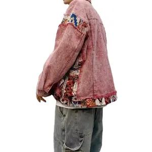 빨강 청 퍼 봄가을 배색 재킷 청자켓 워싱 코트 남자재킷 카고 원템3