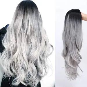 긴가발 가발 긴머리 은발 전체 여성