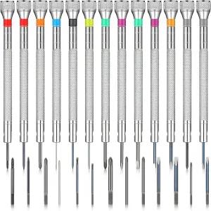 Chumia 13피스 마이크로 정밀 시계 드라이버 세트 주얼러스 키트 0.6-2mm 안경 주얼리 작업 전자 제품