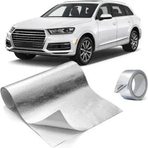 알루미늄 처리된 열 차폐 매트 12 x12 고온 단열 반사 장벽 호일 포함 자동차 엔진의 복사열을 95