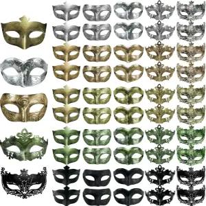 올루이 50피스 가면극 빈티지 골동품 가면 베네치아 파티