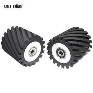 홈이  고무 접촉 휠, 벨트 연마기 부품, 4x4 인치, 100x100mm