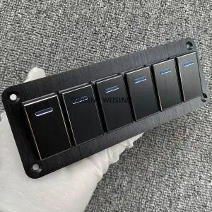 배터리차단기 킬스위치 금속 2-8 갱 12V 24V 해양 로커 스위치 패널 방수 RV 요트 보트 차량용 조명 ONOFF