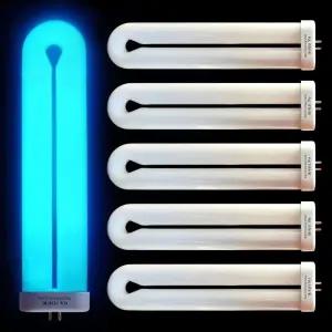 버그 재퍼 교체 전구 15와트 U자형 곤충 유인 트랩 FUL15-BL 7.7인치 6팩