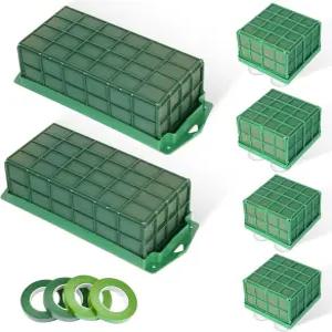 플라워 웨딩 가든 장식 및 인공 꽃에 적합한 플로럴 폼 블록 사각형 직사각형이 있는 6개의 케이지 홀더