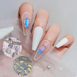 [셀러에이드]네일아트 언포일 레진 투명 얼음 오로라 스톤 30입