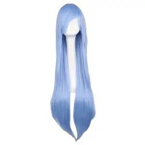 [셀러에이드]연말가발 하늘색 긴머리 가발 파티용품