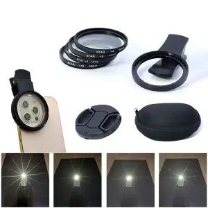 네일아트 체인 보석파츠 빛반사 촬영 별빛 렌즈 세트