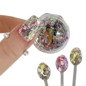 네일아트 홀로그램 오로라 스팽글 믹스 글리터 11종