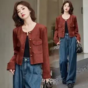 빛채운 가을 여성점퍼 점퍼 세무 코트 기장감 숏 OPH3