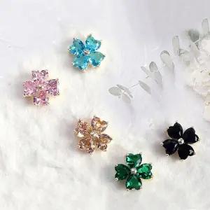 네일아트 럭셔리 지르콘 크로버 하트 파츠 5종