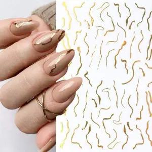 네일아트 골드 메탈 네일스티커