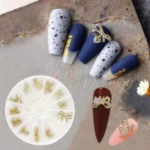 [셀러에이드]네일아트 화려한 럭셔리 지르콘 리본 파츠 12종세트