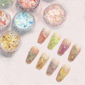 네일아트 달콤 머메이드 스팽글 믹스글리터 8종 세트