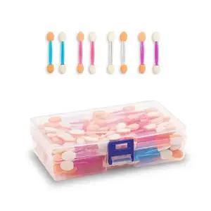 네일아트 파우더 전용 팁브러쉬 4색혼합 120개입 세트