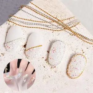 [셀러에이드]네일아트 슬림 네일 체인 0.6 / 0.8mm 볼 줄 체인