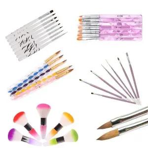 [셀러에이드]네일 브러쉬 세트 둘 지브라 푸셔 물결 아크릴 더스트