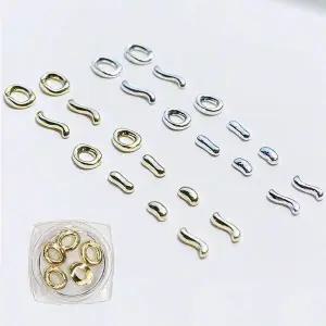 [셀러에이드]네일아트 도넛 덩어리 프레임 파츠 골드 실버 총12종