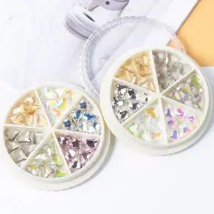 [셀러에이드]네일아트 6컬러 하트 스톤 세트 2종