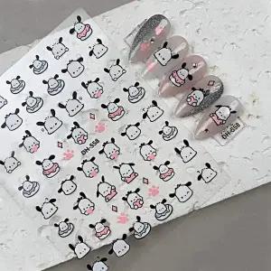 네일아트 귀여운 케릭터 강아지 냥이 네일스티커 3종