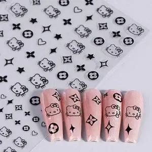 네일아트 귀여운 케릭터 냥이 고양이 네일스티커 6종