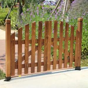 나무 대문 원목 텃밭 시골집 전원주택 주택 방무목