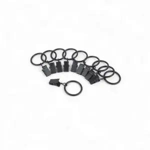 커텐핀 커튼집게 블랙 10P 집게 커튼링 원형 커텐고리