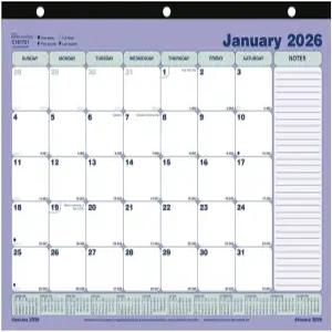 브라운라인 2026 월간 책상 패드 캘린더 1월부터 12월까지 12개월 3홀 펀칭 11인치 x