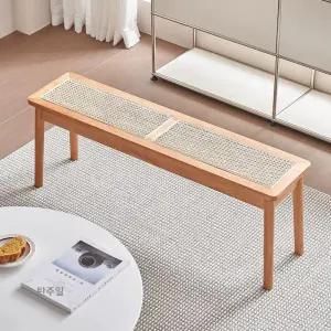 원목 벤치 라탄 롱타입 카페 현관 식탁용 정원 야외 우드 체어 인테리어 가구 좌석