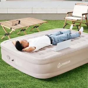 야외용 에어매트 캠핑침대 자충 더블 매트리스 공기 텐트 바닥 야외 캠핑용 매트리스