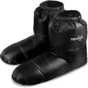 텐탁 다운 부츠 초경량 방수 캠핑 양말 겨울 보온 풋 슬 백팩 남녀 수면용