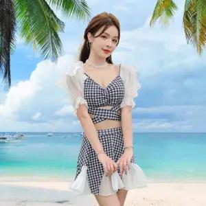 프릴 비키니 수영복 여성 치마바지 러블리