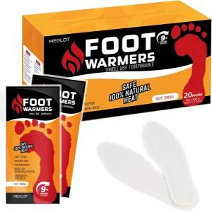 가 포함된 메들롯 깔창 발난로 - 오래 지속되고 안전한 천연 무취 공기 활성화 워머 최대 9시간의 열 20쌍