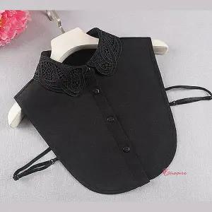 페이크카라 넥카라 자수 넥케이프 목블라우스 목 레이어드 탈부착hij207