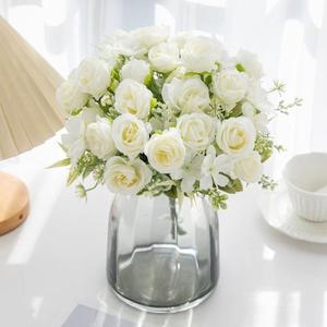 인공 꽃 실크 장미 웨딩 화환 홈 룸 테이블 축제 장식 신부 부케 야외 마당 정원 DIY 선물 저렴한