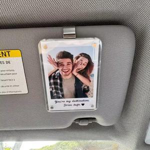 3인치 사진 액자 차량용 햇빛가리개 클립 자동차 실내 장식 운전 기념품 정리함 커플 선물