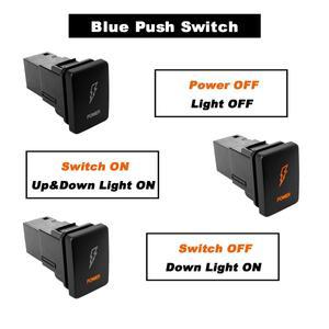 12V 오렌지 Led 앰버 라이트 푸시 버튼 스위치 ON OFF/(ON) OFF Toyota 4Runner Hilux RAV4 Prado 용 케이
