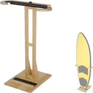 HIKULA 서핑보드 스탠드 랙 실내 디스플레이 쇼트보드 및 롱보드 정리함 스키보드용 바닥 디자인 보관