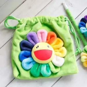 레인보우 해바라기 복조리 파우치 다용도 파우치