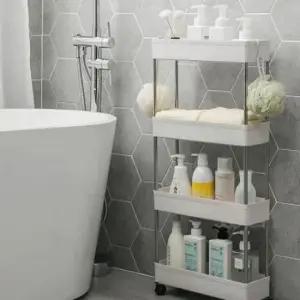 [SBD] 수납 트롤리 정리 선반 카트 슬림 이동식 틈새 미용실