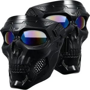 2 PCS 에어소프트 마스크 페인트볼 풀페이스 전술 해골