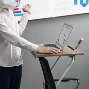 노트북책상 입식 스탠드 노트북 간이 책상 테이블 강의대 강연대