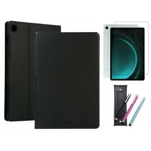 [골드스마일]실리콘 갤럭시탭S9 세트 케이스+강화유리 슬림 필름+심플 FE