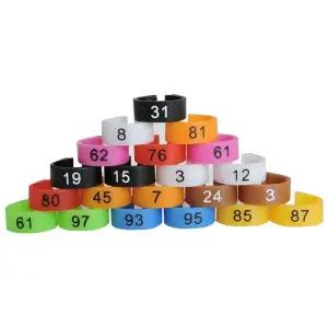 앵무새횟대 내경 8mm 비둘기 다리 밴드 가금류 새 앵무새 클립 링 발 조류 가전 100개