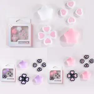 PS포탈케이스 핑크 퍼플 러브 실리콘 D 패드 크로스 버튼 ABXY 키 스티커 스킨 케이스 스위치 라이트 콘솔